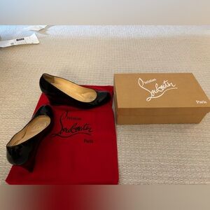 Christian Louboutin Miss Boxe 70 Black Patent Heels